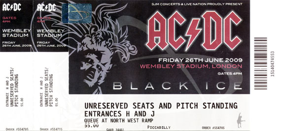 AC/DC Ticket