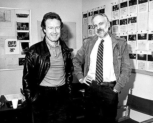 Ridley Scott e Phillip K. Dick durante as filmagens de Blade Runner