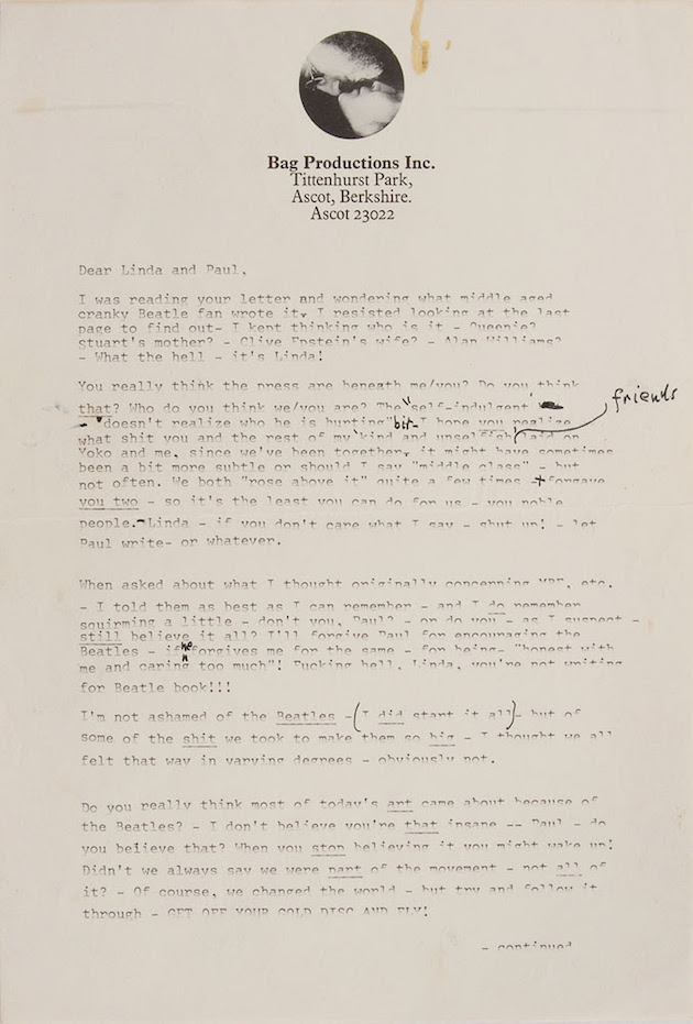 LennonMcCartneyLetter